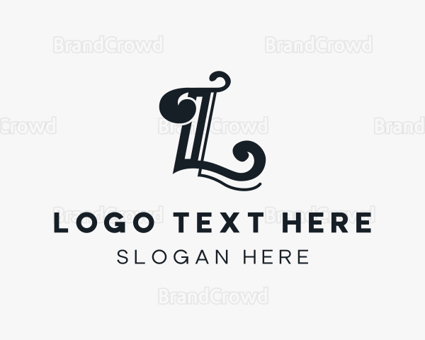 Retro Stylish Company Letter L Logo