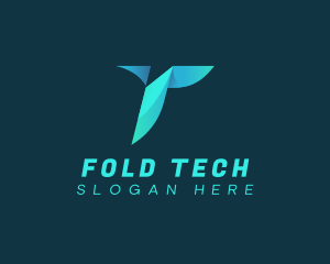 Fold - Fold Advertising Media Letter T logo design