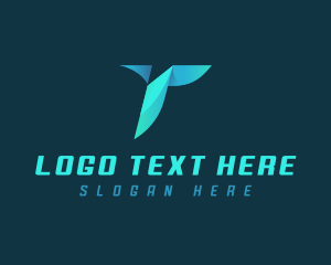 Logistics - Advertising Media Letter T logo design