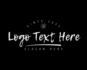 Clothing Line - Chalkboard Handwritten Business logo design