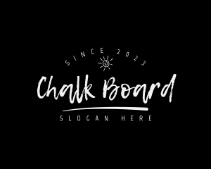 Chalkboard Handwritten Business logo design