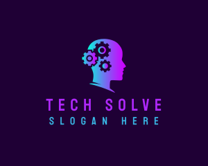 Solution - Gear Artificial Intelligence logo design