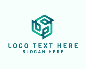 3D Geometric Gradient Shape Logo