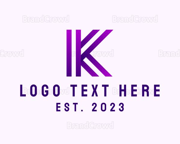 Modern Business Innovation Letter K Logo