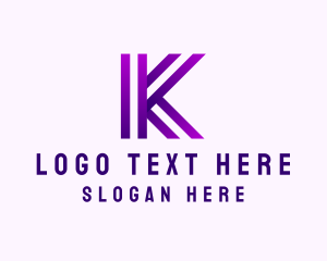 Modern Business Innovation Letter K Logo