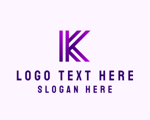 E Commerce - Modern Business Innovation Letter K logo design