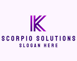 Modern Business Innovation Letter K logo design