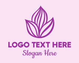 Outline - Purple Flower Bloom logo design