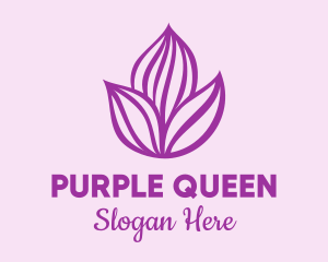 Purple Flower Bloom logo design