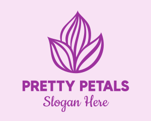 Purple Flower Bloom logo design