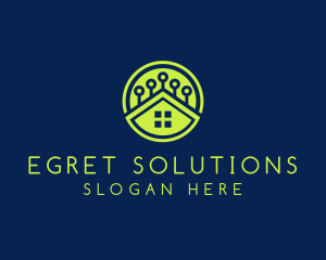 Green Smart Home logo design