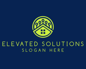 Green Smart Home logo design