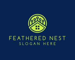 Green Smart Home logo design