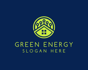 Green Smart Home logo design