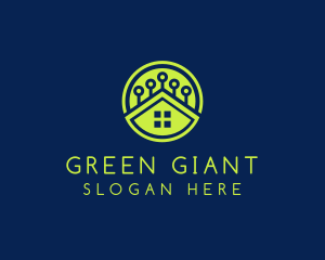 Green Smart Home logo design