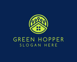 Green Smart Home logo design