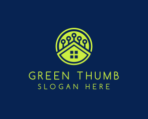 Green Smart Home logo design