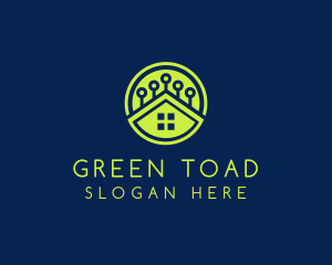 Green Smart Home logo design