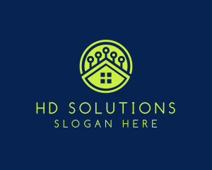 Green Smart Home logo design