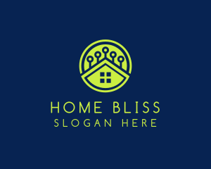 Green Smart Home logo design