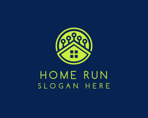 Green Smart Home logo design