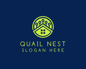 Green Smart Home logo design