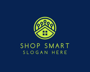 Green Smart Home logo design