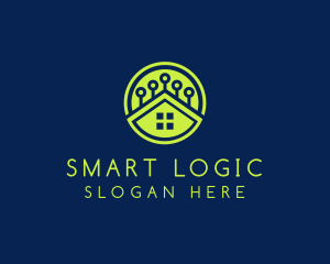 Green Smart Home logo design