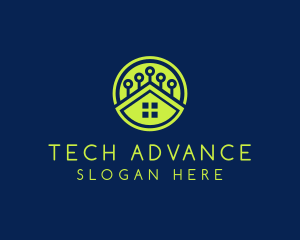 Advanced - Green Smart Home logo design