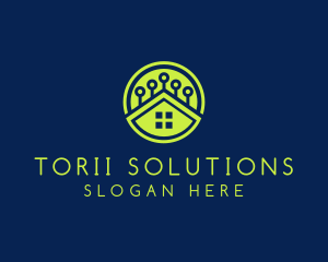 Green Smart Home logo design