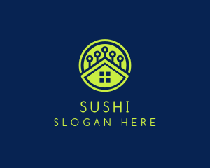 Green Smart Home logo design