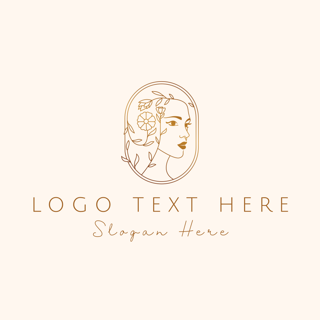 Golden Lady Floral Spa Logo | BrandCrowd Logo Maker