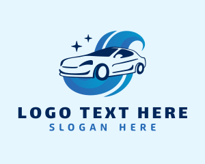 Washing - Sedan Car Cleaning logo design