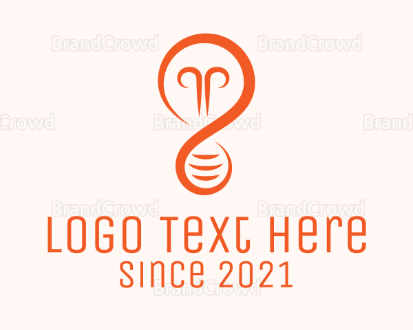 Orange Light Bulb Logo