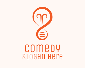 Orange Light Bulb Logo