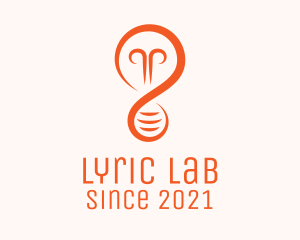 Orange Light Bulb logo design