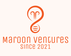 Orange Light Bulb logo design