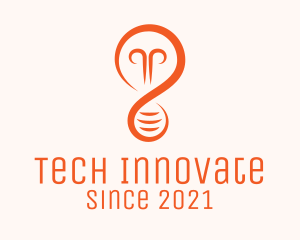 Innovate - Orange Light Bulb logo design