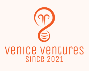 Orange Light Bulb logo design