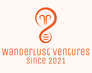 Orange Light Bulb logo design