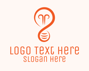 Orange Light Bulb Logo