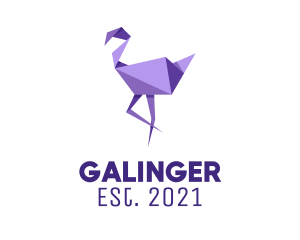 Aviary - Purple Flamingo Bird logo design