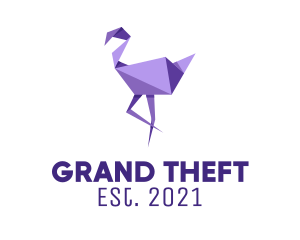 Purple - Purple Flamingo Bird logo design