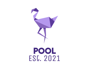 Birdwatcher - Purple Flamingo Bird logo design