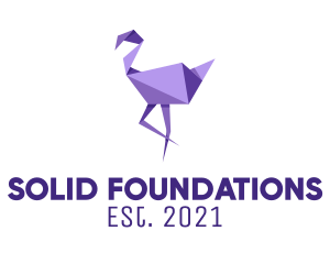 Swan - Purple Flamingo Bird logo design