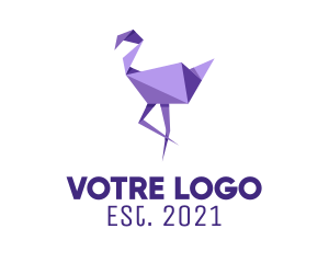 Safari - Purple Flamingo Bird logo design