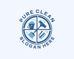 Housekeeping Sanitation Cleaner logo design