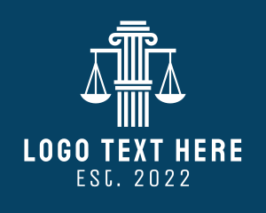 Law Enforcer - Column Legal Service logo design