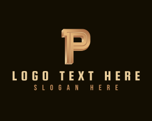 Ecommerce - Crypto Finance Tech Letter P logo design