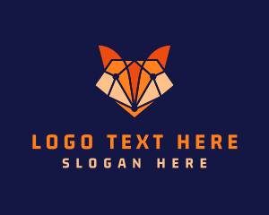 Diamond - Geometric Fox Animal logo design